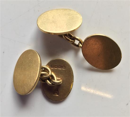 Pair 18ct cufflinks